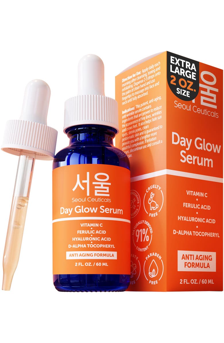 Seoul Ceuticals Korean Skincare Day Glow Vitamin C Serum, Main, color, Clear