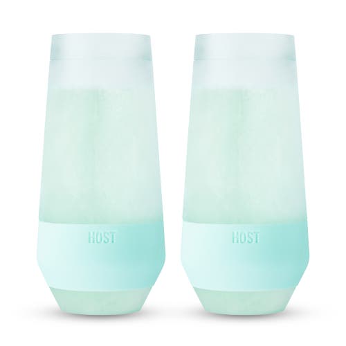 Host Champagne Freeze Cooling Cup Set Of 2 In Tinted Seafoam