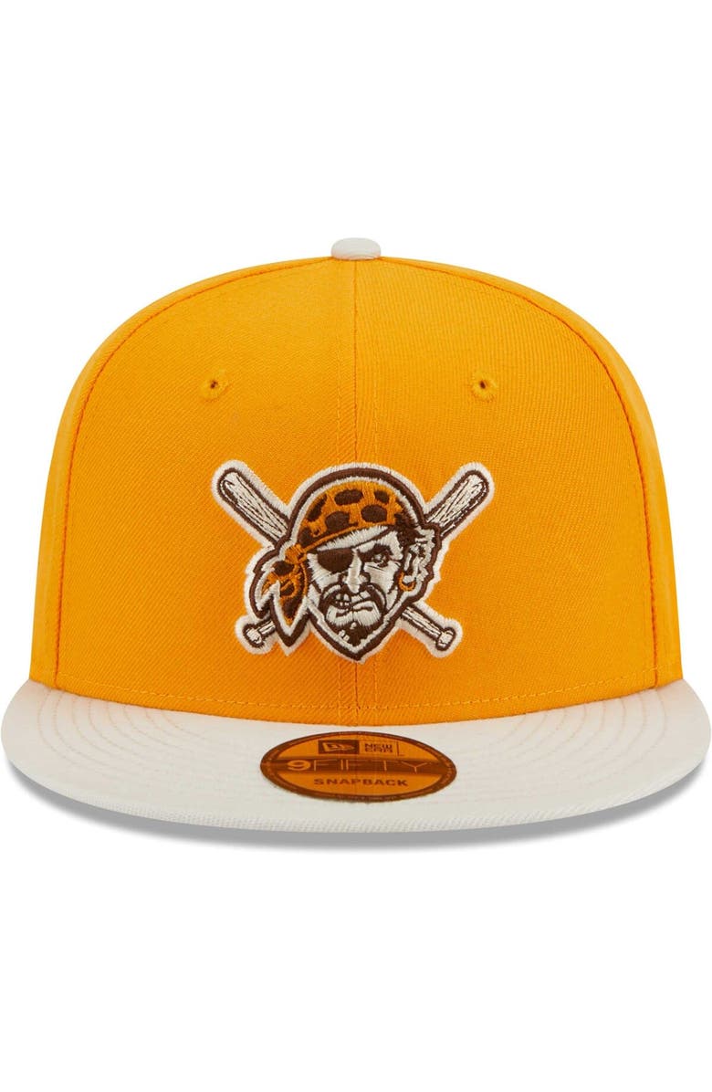 New Era Men's New Era Gold Pittsburgh Pirates Tiramisu  9FIFTY Snapback Hat, Alternate, color, 