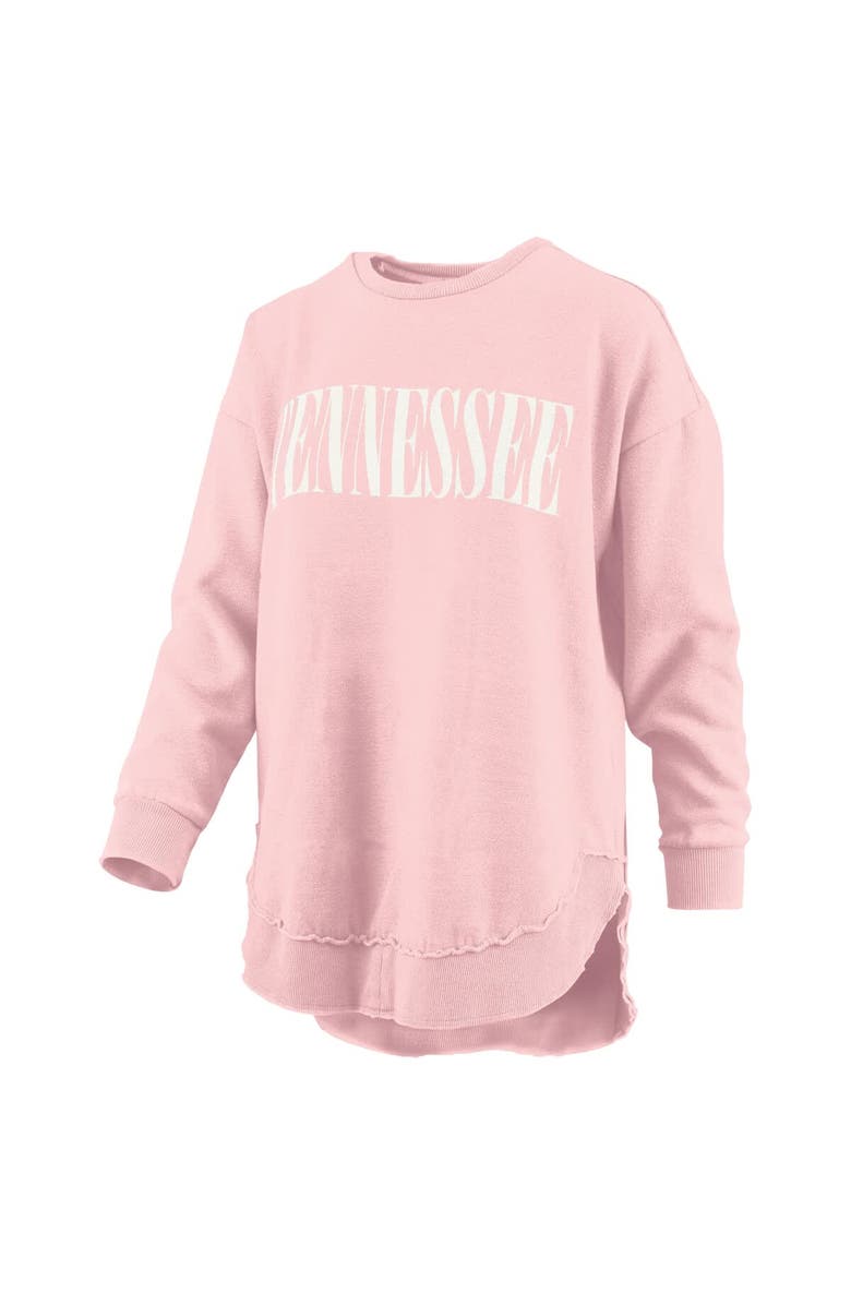 PRESSBOX Women's Pressbox Pink Tennessee Volunteers Poncho Fleece Pullover Sweatshirt, Alternate, color, 