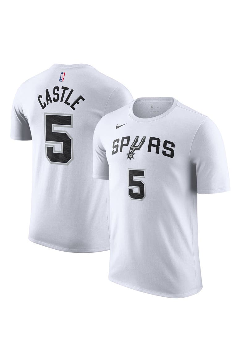 Unisex Nike Stephon Castle White San Antonio Spurs Name & Number T-Shirt, Main, color, White