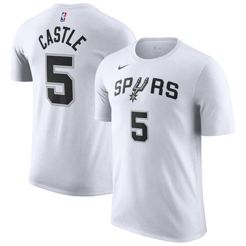 Unisex Nike Stephon Castle White San Antonio Spurs Name & Number T-Shirt