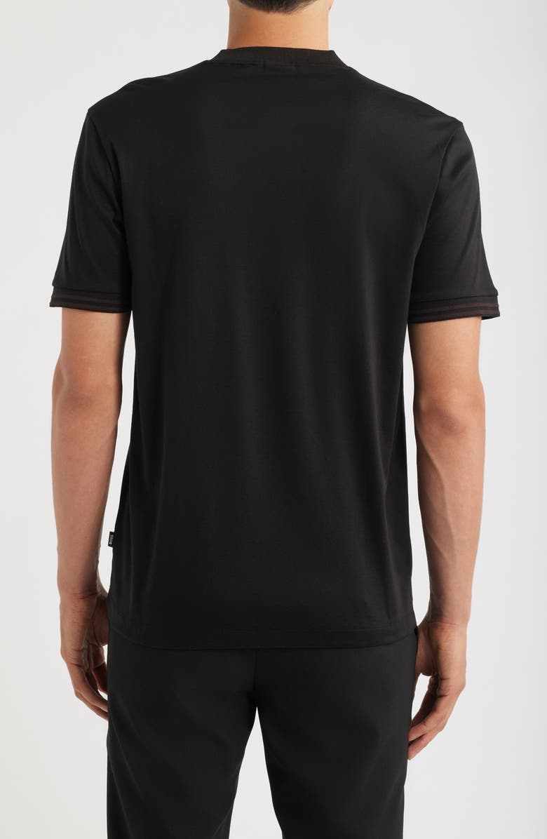 BOSS Tessler Cotton Ringer T-Shirt, Alternate, color, Black