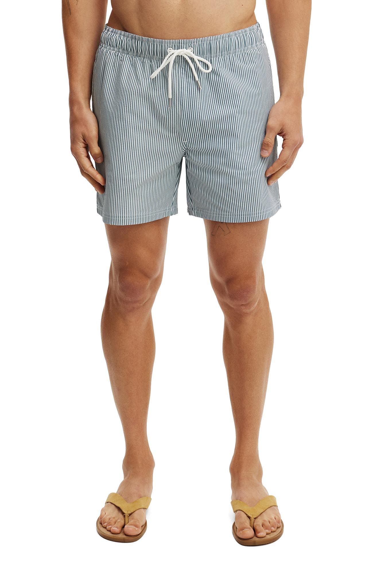 Navy Stripe Seersucker