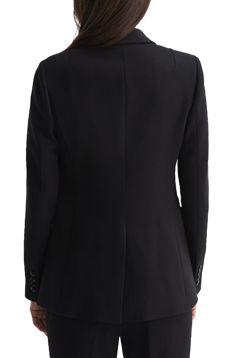 Gabi Peak Lapel Blazer, Alternate, color, BLACK