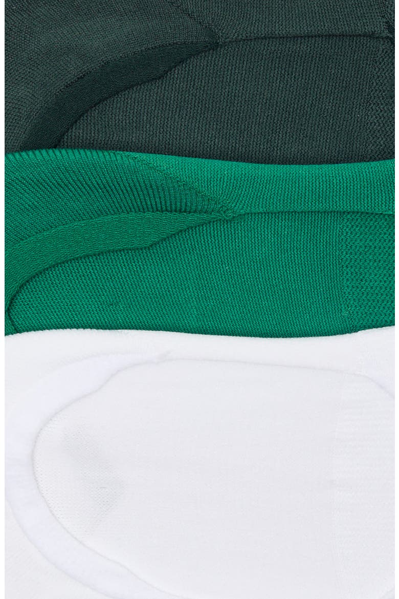 Assorted 3-Pack No-Show Sneaker Socks, Alternate, color, GREEN GLADE