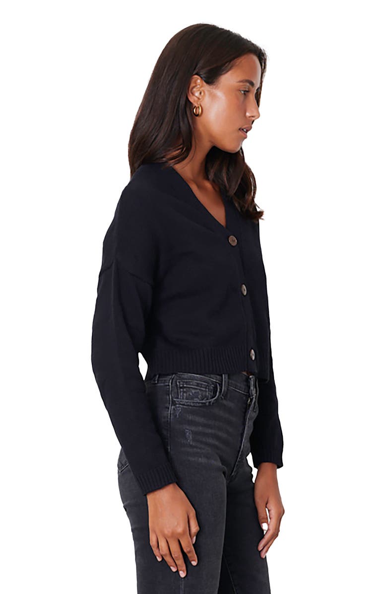 Paneros Clothing Diana Cropped Cardigan, Alternate, color, Black