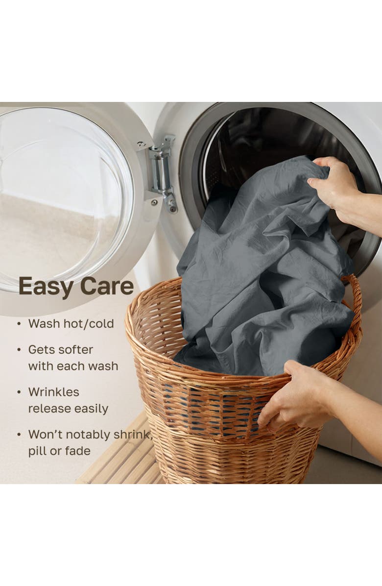 CALIFORNIA DESIGN DEN Signature Comfort 100% Egyptian Cotton Soft Sateen Sheet Set, Alternate, color, Grey