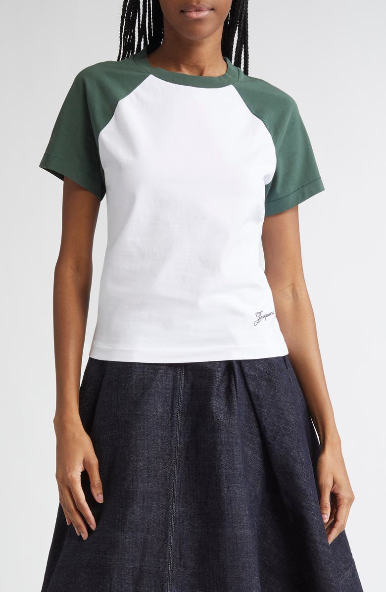 Jacquemus Le Mini T-Shirt Baseball Raglan Sleeve T-Shirt, Main, color,