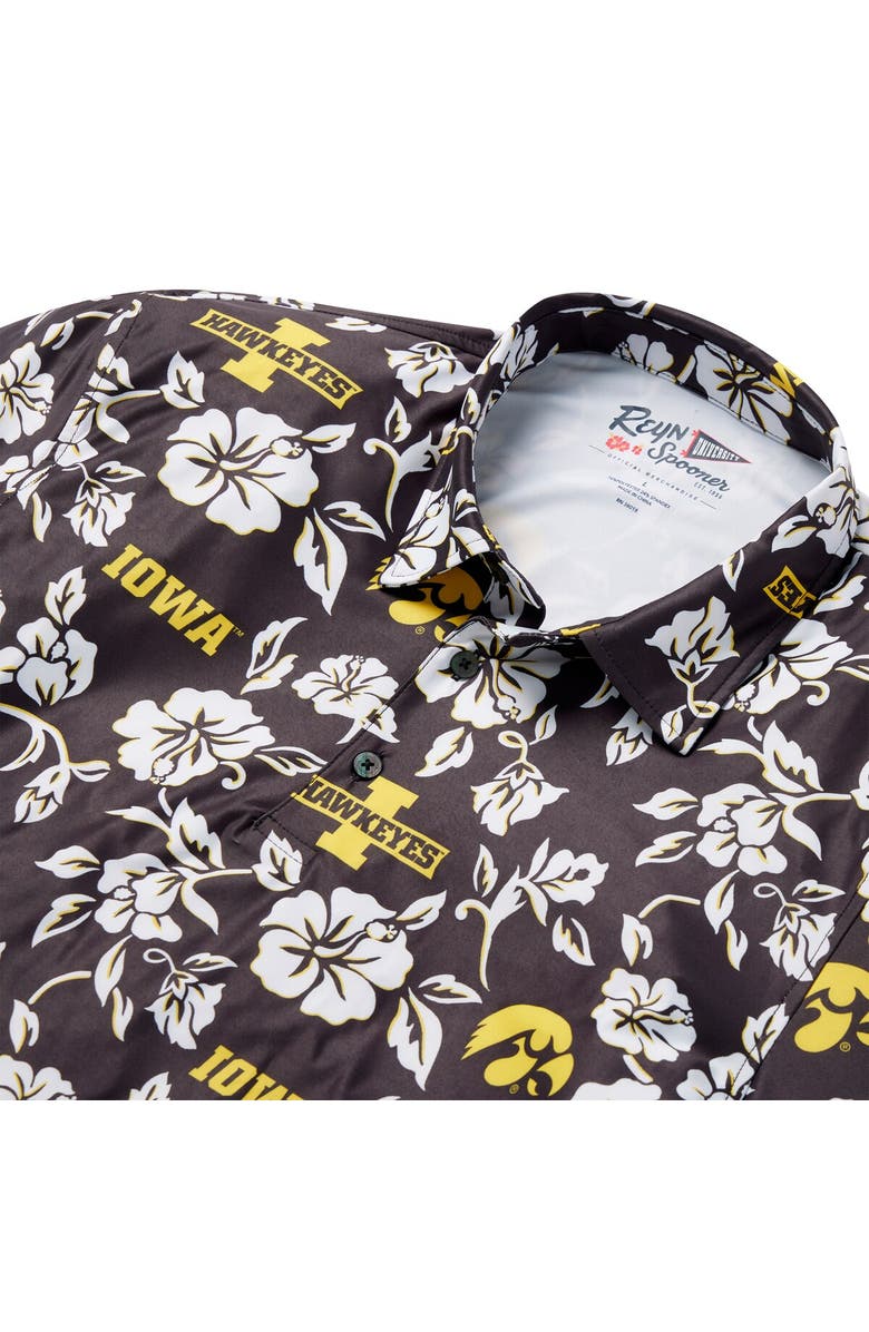 Reyn Spooner Men's Reyn Spooner Black Iowa Hawkeyes Performance Polo, Alternate, color,