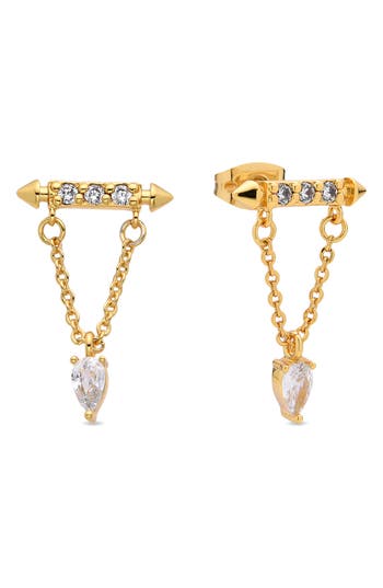 Eye Candy Los Angeles Eloise Triangle Dangle Drop Earrings