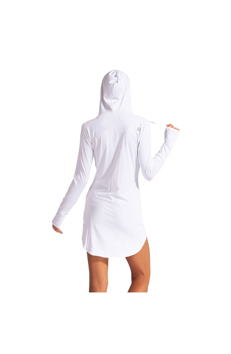 BloqUV Women's Hoodie Dress Relaxed, Alternate, color, White