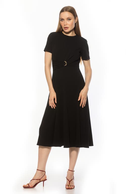 Alexia Admor Xi Gathered Waist Dress In Black