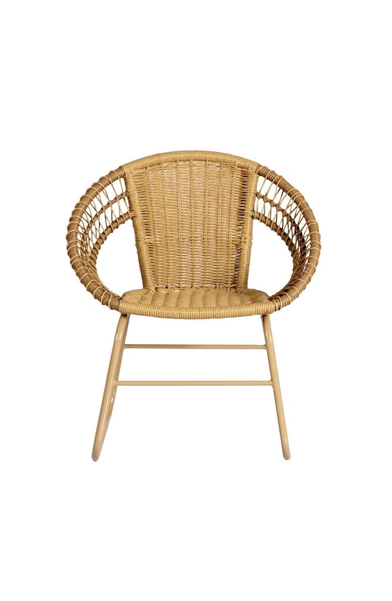 Kaplan Early Learning Company Kids' Washable Wicker Chair - Set of 2, Alternate, color, Beige