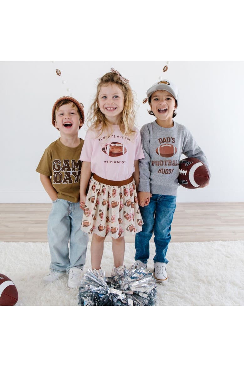 Football Lace Patch Beanie, Alternate, color, Mocha