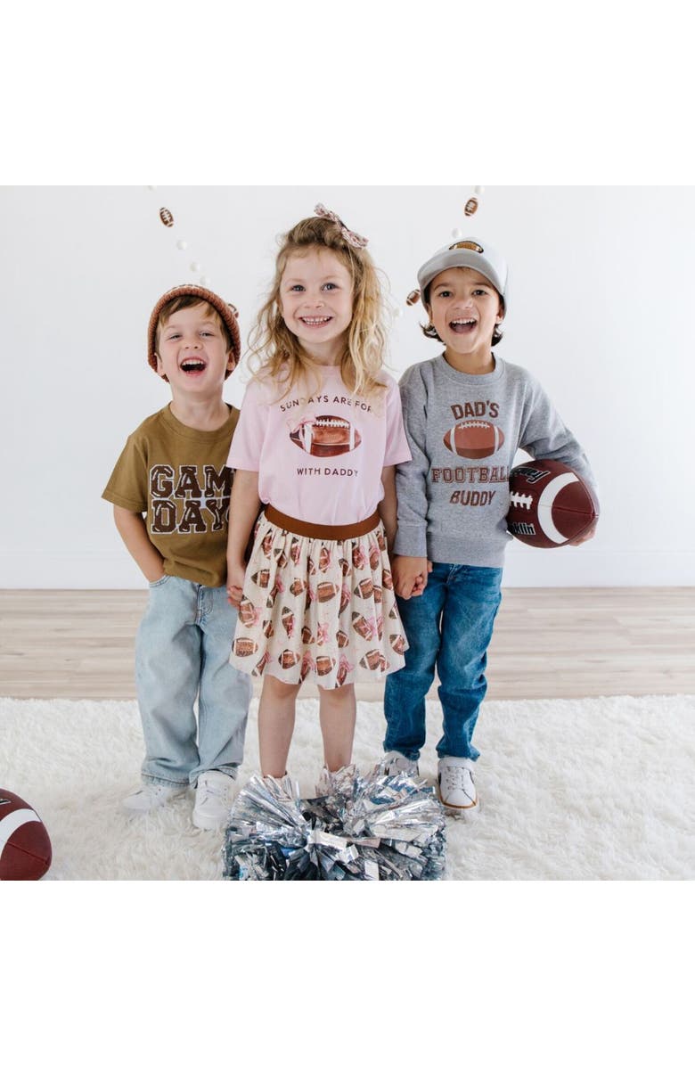 Sweet Wink Game Day Patch Short Sleeve T-Shirt, Alternate, color, Mocha