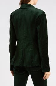 Good American Sculpted Velvet Blazer