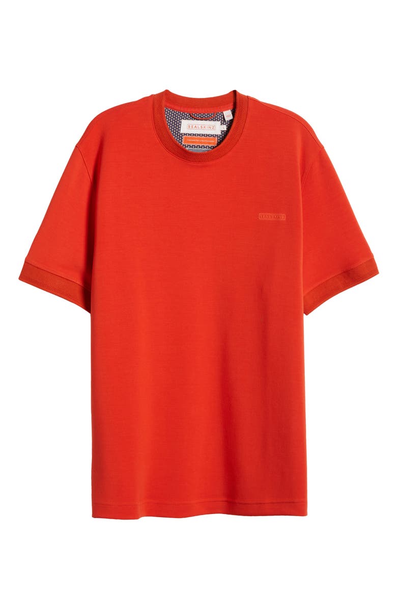 Sealskinz Ickburgh SS Soft Touch T-Shirt, Alternate, color, Red Orange