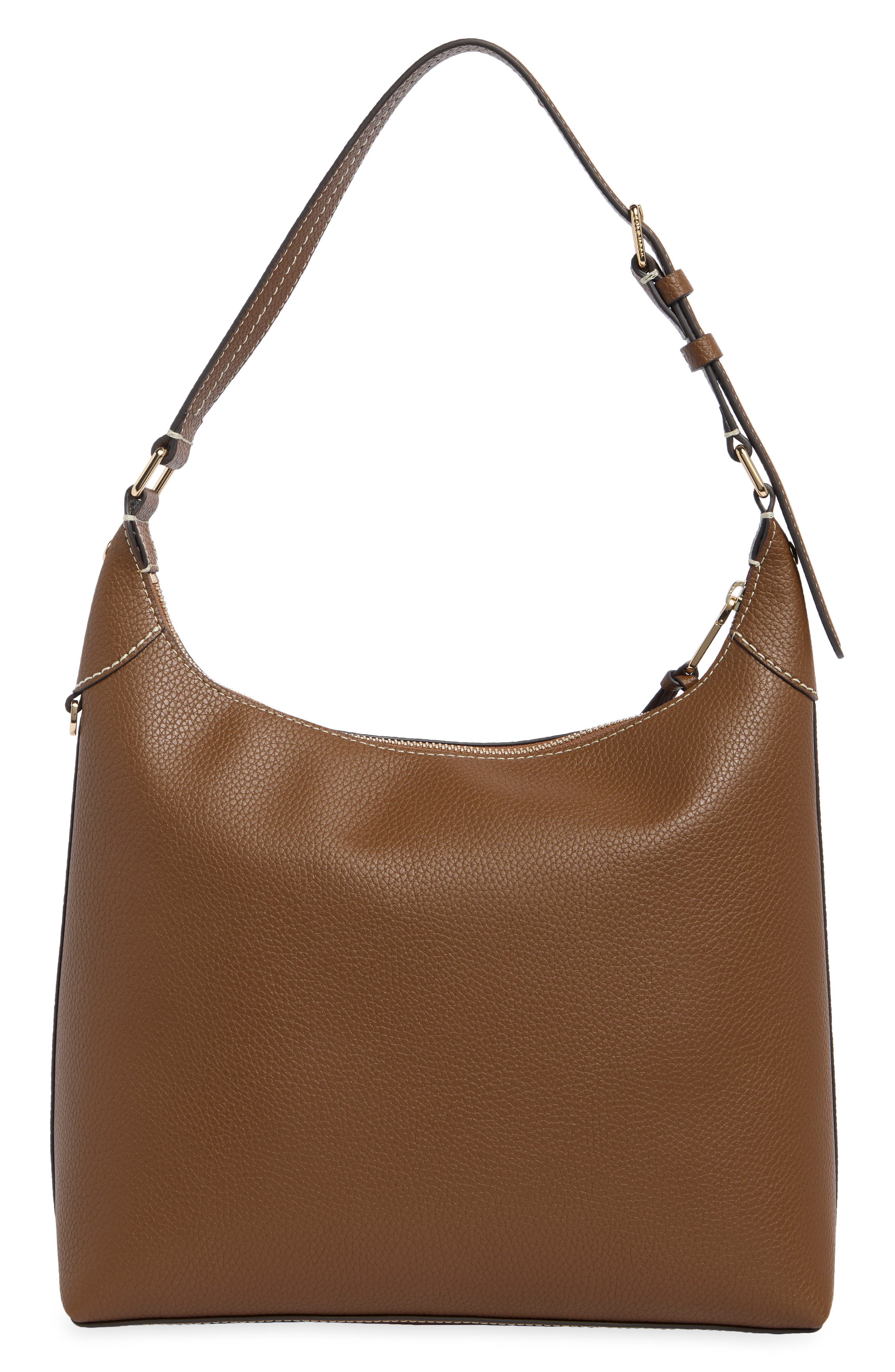 Florence Small Leather Hobo Bag, Alternate, color, NEW CARAMEL