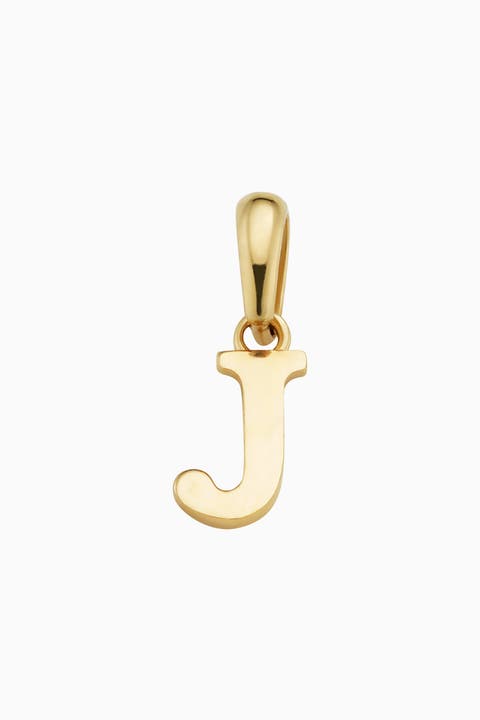 14K Gold My Letter Initial Pendant Charm