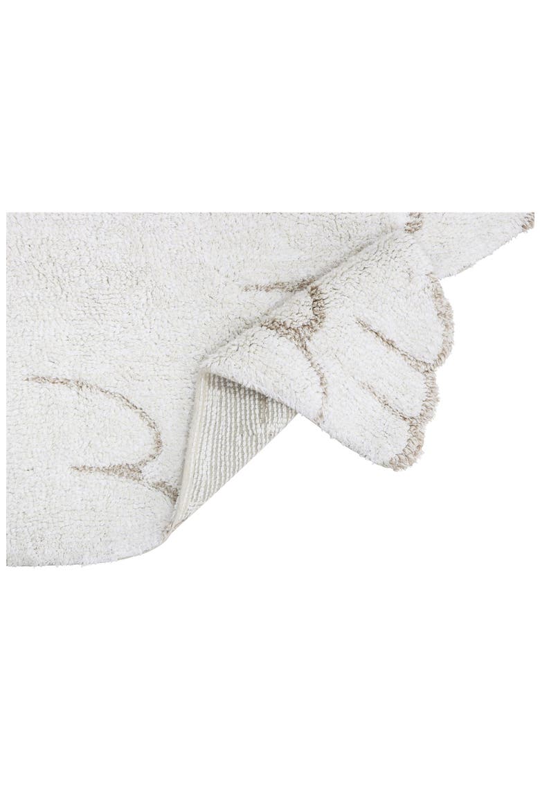 Mini Wings Washable Cotton Blend Rug, Alternate, color, IVORY LINEN PEARL GREY