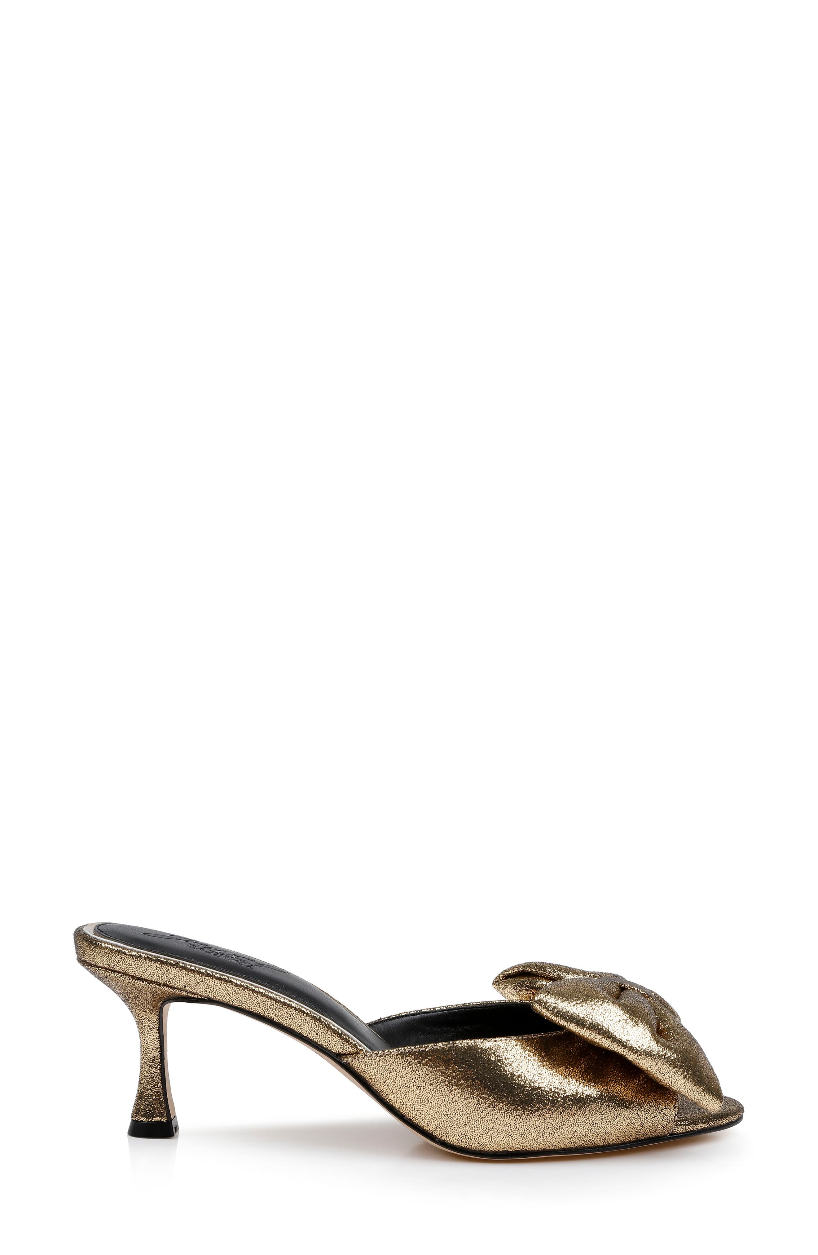 Jewel Badgley Mischka Kora Slide Sandal, Alternate, color, Gold Met