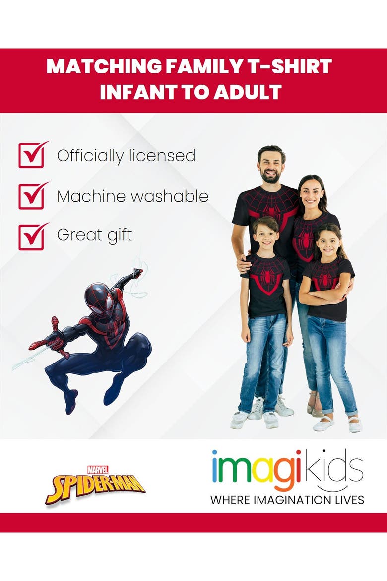 Spider-Man Short Sleeve T-Shirt, Alternate, color, Classic Black Miles