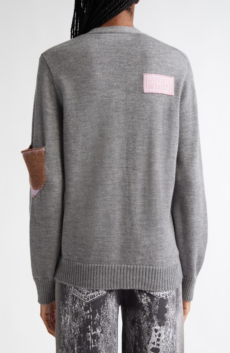 PH5 Brando Asymmetric Contrast Pocket Merino Wool Cardigan, Alternate, color,