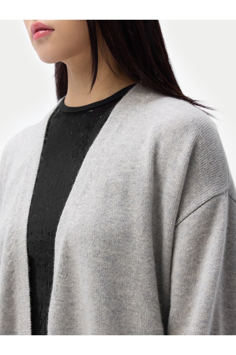 Long Maternity Cashmere Robe, Alternate, color, dawn blue