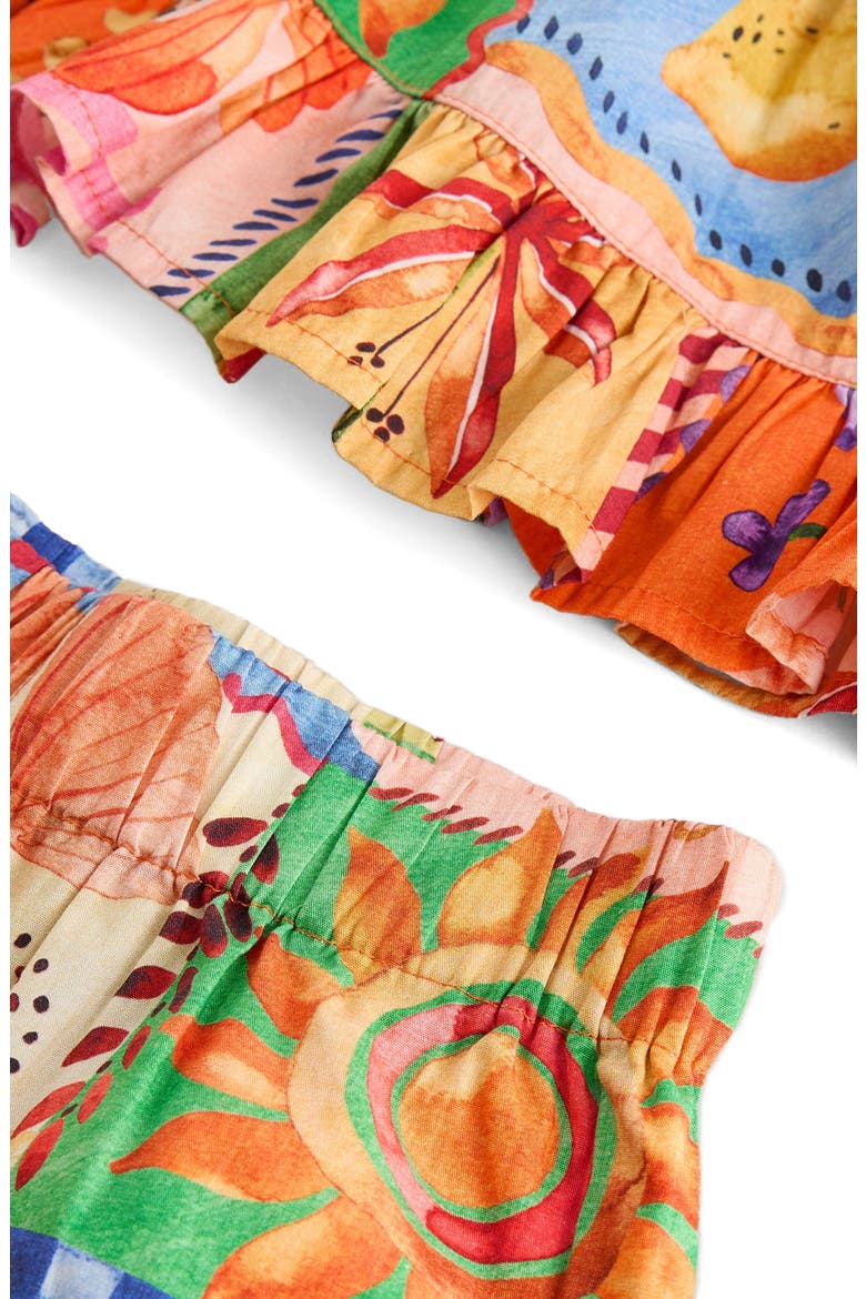 Kids' Postcard Print Tank & Wide Leg Pants Set, Alternate, color, RED