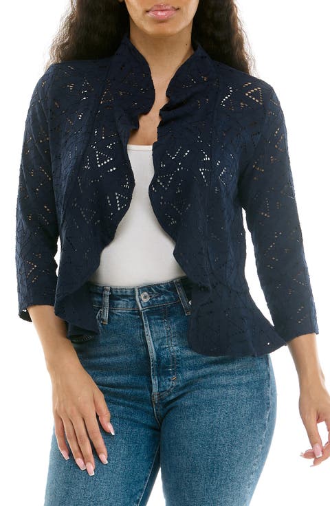 Lace Three-Quarter Sleeve Bolero