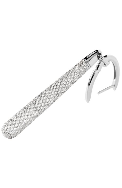 Pdpaola Pavé Supreme Jupiter Single Hoop In Silver