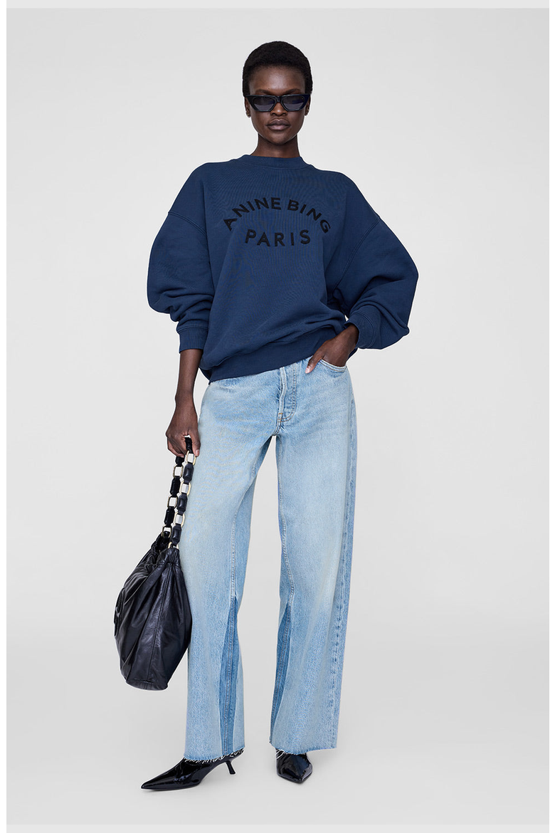 Paris Jaci Sweatshirt, Main, color, Washed Navy