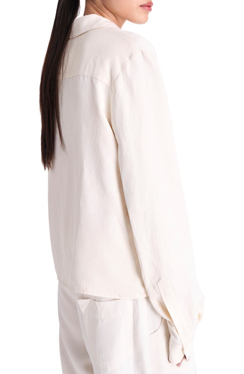 TWP At Ease Stretch Cotton Shirt, Alternate, color, Natural