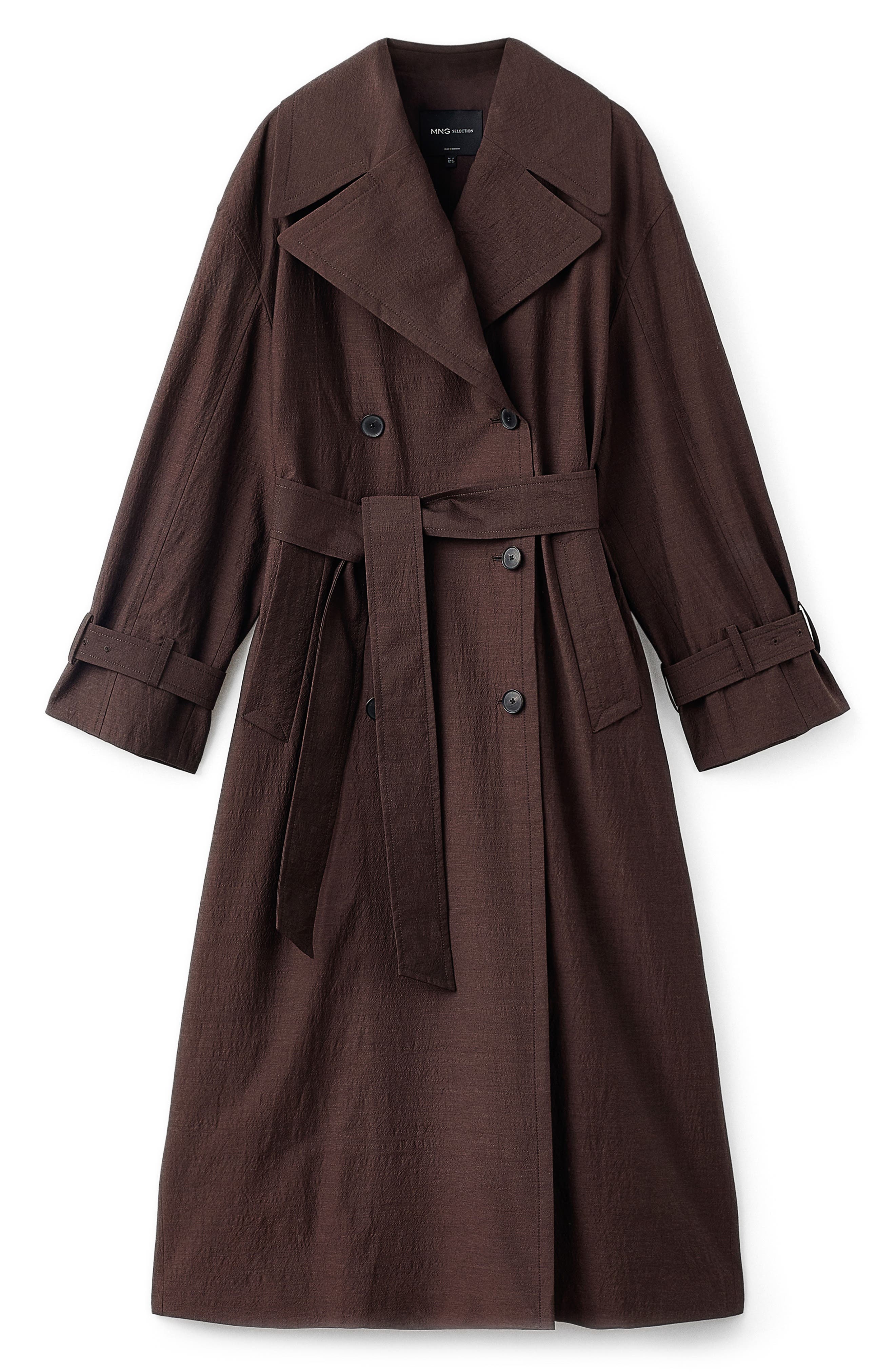 MANGO Selection Virgin Wool Blend Trench Coat
