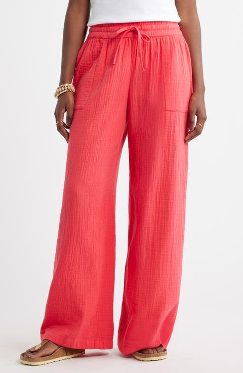 Wide Leg Gauze Pants