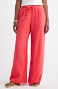 Caslon® Wide Leg Gauze Pants
