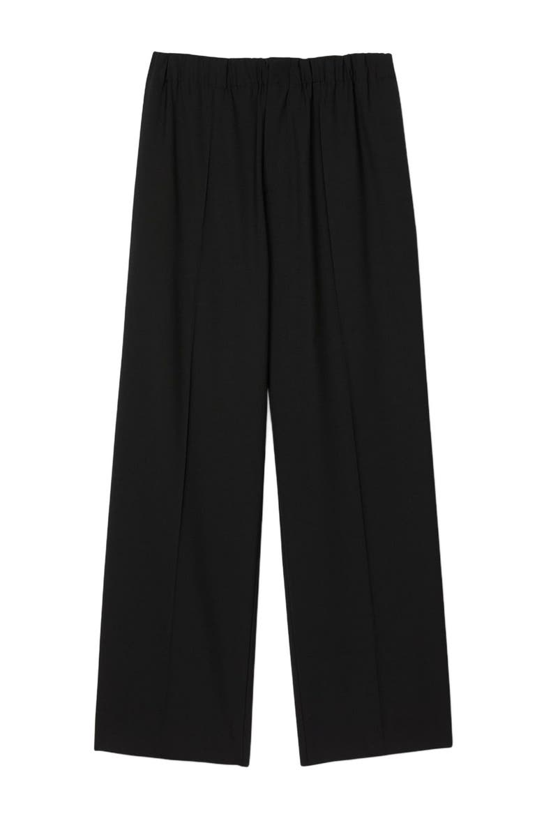Wide-leg trousers, Alternate, color, Black