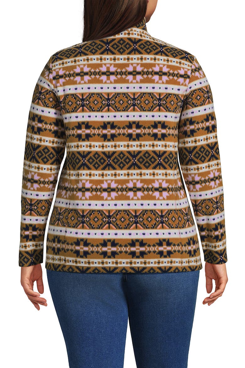 Anyweather Fleece Quarter Zip Pullover, Alternate, color, Lilac/Camel Fairisle