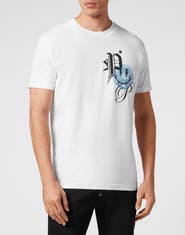 PHILIPP PLEIN T-Shirt Round Neck Ss Smile Logo Men