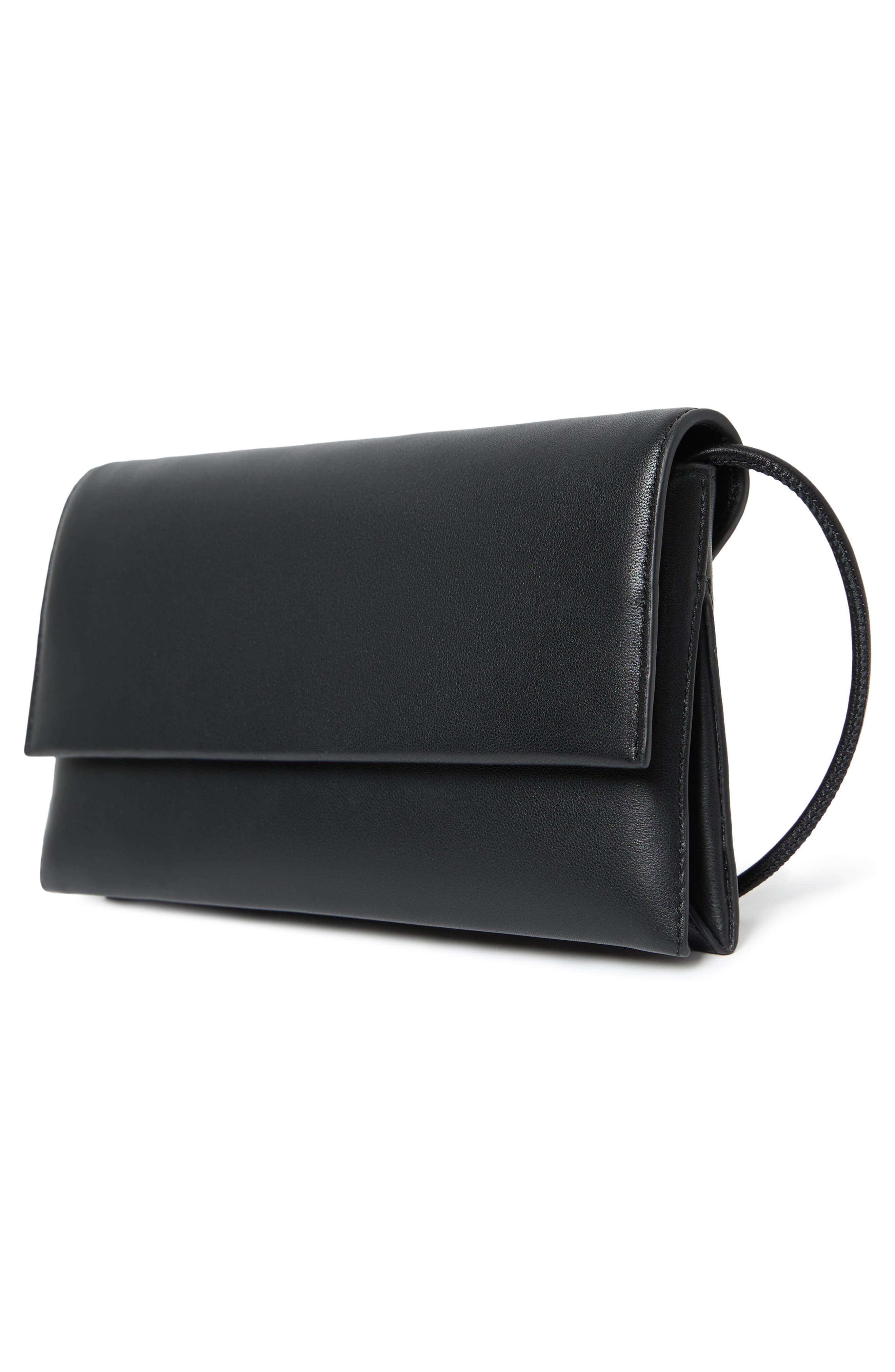 Loeffler Randall Charlee Flap Clutch, Alternate, color, Black