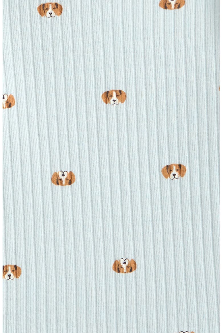 Assorted 2-Pack Cotton Blend Rib Bodysuits, Alternate, color, BLUE PUPPY- BEIGE PACK