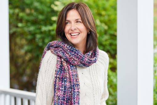 Feelgoodz Artisan Woven Stella 100% Recycled Acrylic Multi Colored Winter Scarf In Multi