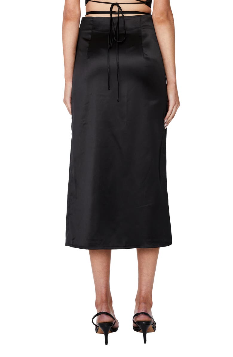 Bardot Montana Strappy Satin Wrap Skirt, Alternate, color, 