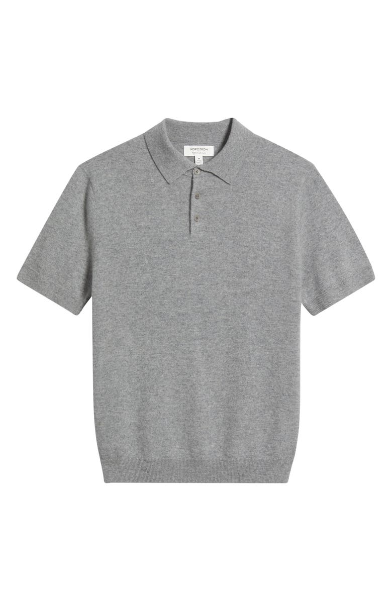 Nordstrom Cashmere Polo, Alternate, color, Grey December Heather