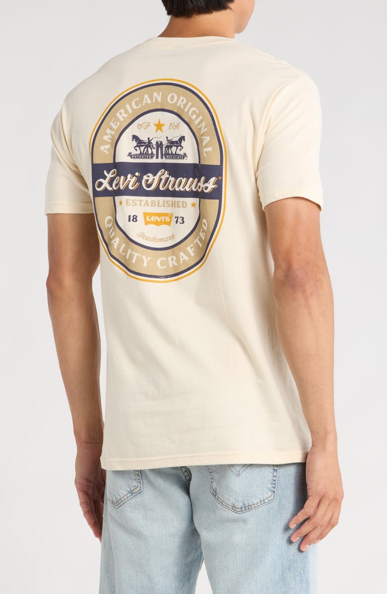 Levi's<sup>®</sup> Relaxed Fit Logo Graphic T-Shirt, Alternate, color, Pilsner Cream