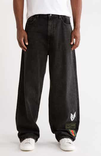 Extra Baggy Patch High Waist Relaxed Straight Leg Jeans