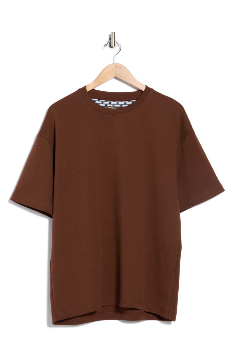 DENIM AND FLOWER Medium Weight Stretch Cotton T-Shirt, Main, color, Rust