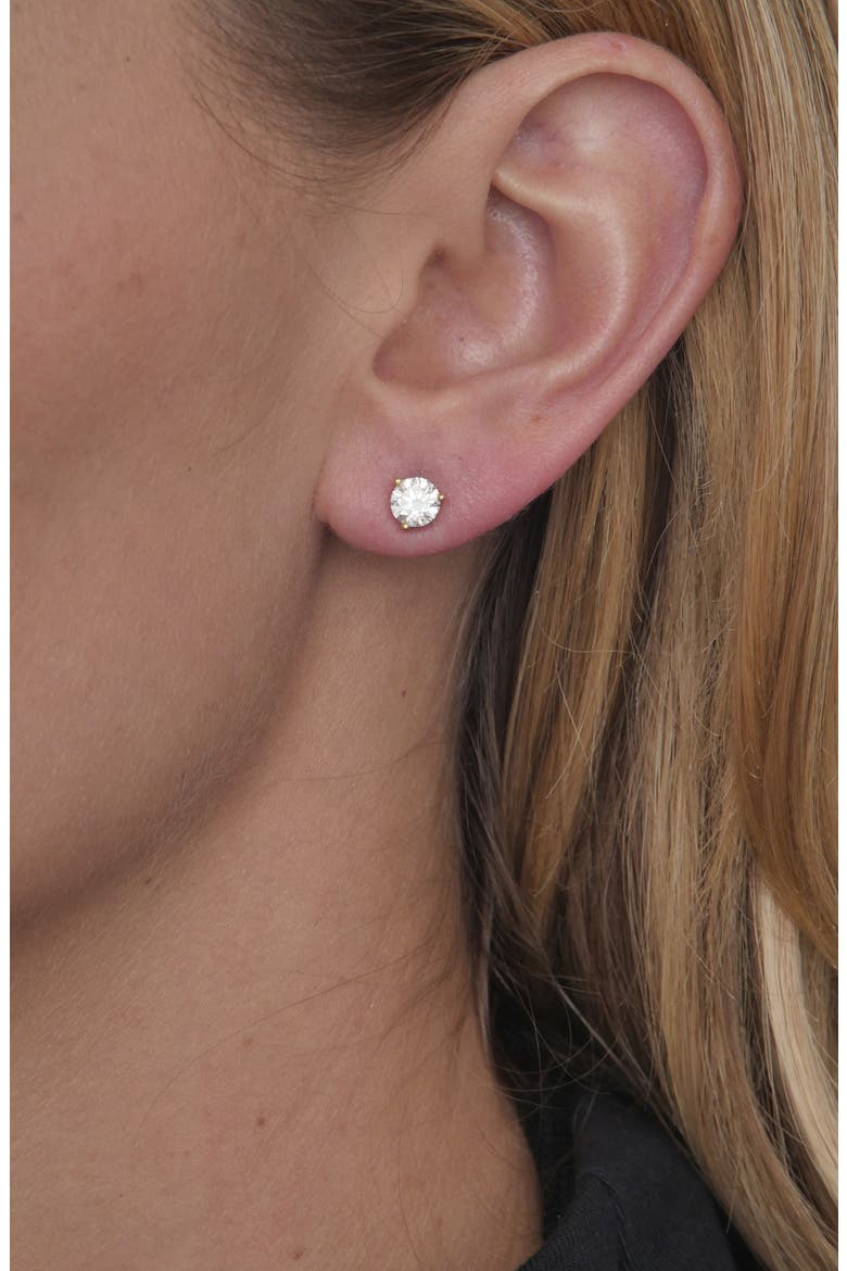 18K Gold Diamond Stud Earrings - 2.50ct.–4ct., Alternate, color, 18K YELLOW GOLD