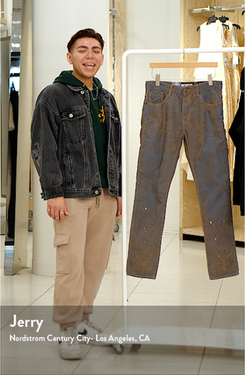 Expressionist Paint Splatter Corduroy Pants, sales video thumbnail